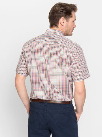 WITT WEIDEN Kurzarm-Hemd in marine-bordeaux