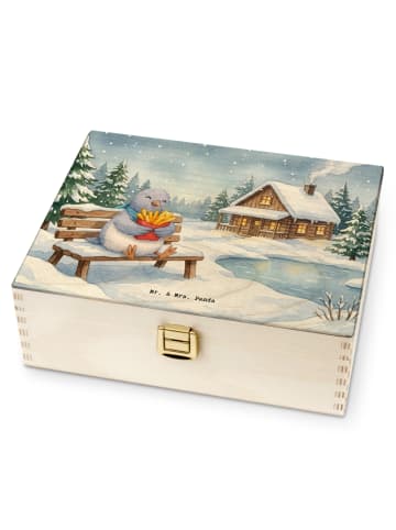 Mr. & Mrs. Panda Aufbewahrungsbox Tee Taube Winter Pommes Design... in Weiß