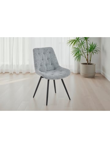byLiving 2er-Set: Stuhl ARAGON in grau - B 47,5, H 84,5, T 62,5 cm