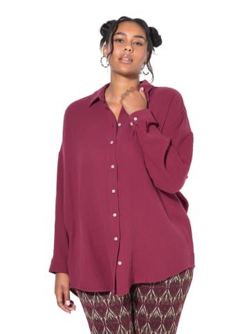 Studio Untold Hemdbluse in weinrot