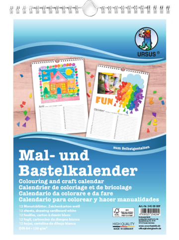 URSUS Mal-und Bastelkalender zum Selbstgestalten - ab 3 Jahren