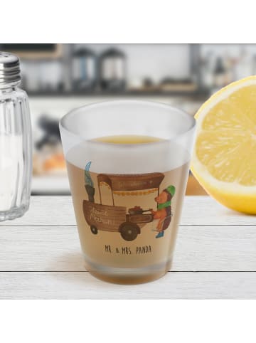 Mr. & Mrs. Panda Mini Glas Igel Maronen ohne Spruch in Transparent