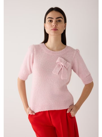 More & More femininer, leichter Kurzarmpullover in sorbet rose