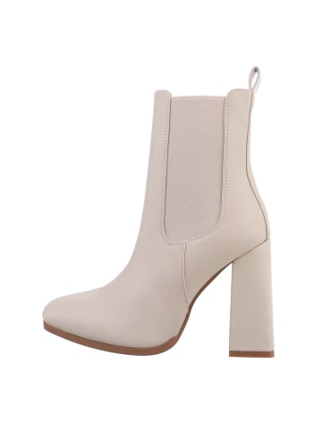 Ital-Design Stiefelette in Beige