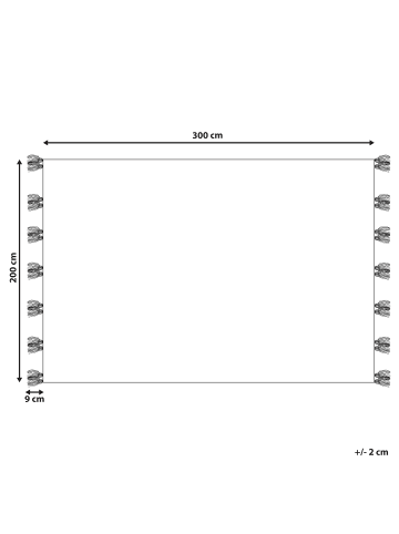 Beliani Kurzflor ARATASHEN in Grau/Beige - (W) 200 x (L) 300 cm