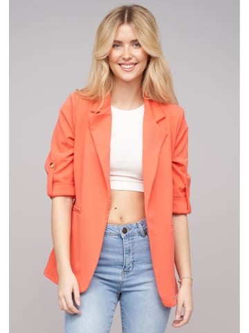 Cloud5ive Cloud5ive Turn-Up 3/4 Sleeve Blazer in coral