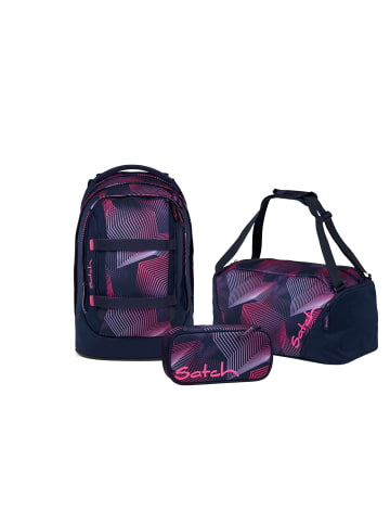 Satch Schulrucksack-Set PACK Seismic Pink 3-teilig in Lila/Pink