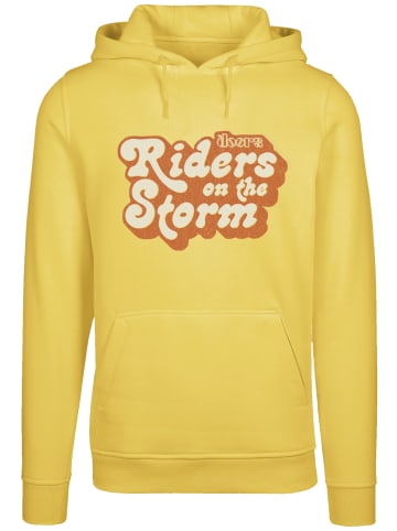 F4NT4STIC Hoodie The Doors Music Band Riders on the Storm Logo in taxi yellow