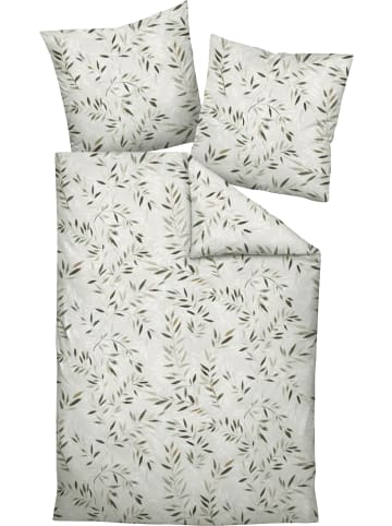 Janine Fein-Biber Bettwäsche in oliv-grün