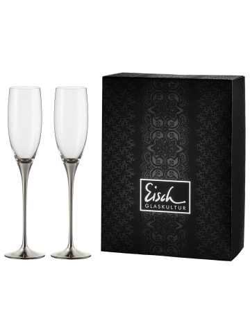 Eisch 2er Set Champagnergläser Champagner Exklusiv 180 ml in silber