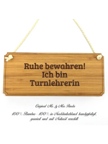 Mr. & Mrs. Panda Schild Turnlehrerin mit Spruch in Keine Angabe