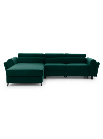 MF Design Mariam Recamiere Links in Flaschengrün -  (L) 200 x (B) 288 x (H) 92 cm
