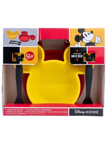 Disney Mickey Mouse Kindergeschirr-Set 4-teilig Teller, Schale & Besteck
