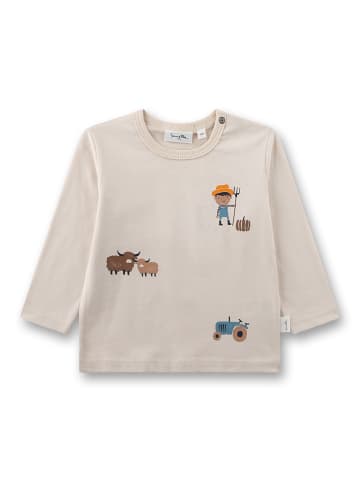Sanetta Langarmshirt in Beige