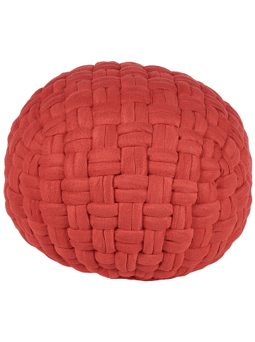 Beliani Pouf HOPA in Rot - (W) 45 x (H) 35 x (L) 45 cm