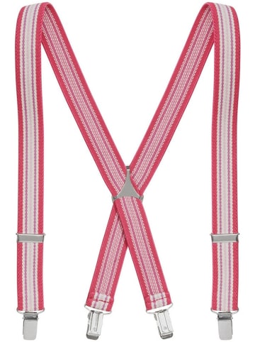 Playshoes Kinder Gürtel "Hosentraeger gestreift" in Pink