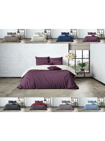 Mistral Home Mistral Perkal Wendebettwäsche in Creme/Lila