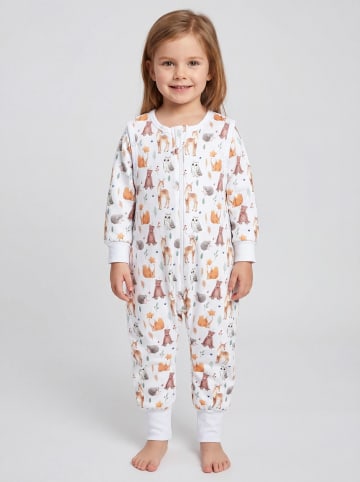 TupTam Baby Schlafsack mit Beinen und Ärmel ganzjährig in weiß/bronze