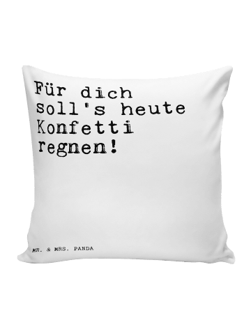 Mr. & Mrs. Panda Kopfkissen Für dich soll's heute... mit Spruch in Weiß