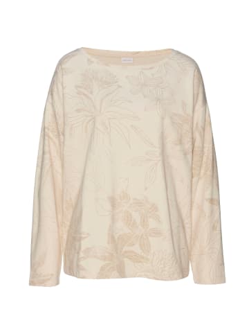 LASCANA Sweatshirt in beige-gemustert