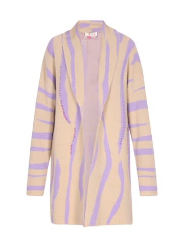 IZIA Damen Cardigan in Beige Lavendel
