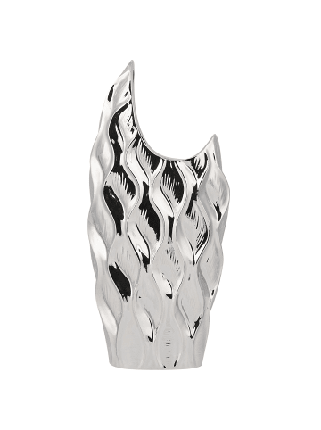 Beliani Dekovase HALUZA in Silber - (W) 17 x (H) 35 x (L) 10 cm
