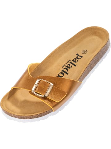 Palado Pantoletten Malta Metallic in Senf Gold