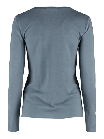 Hailys Langarmshirt 2er-Set V-Ausschnitt Normale Passform in Blau-Pink
