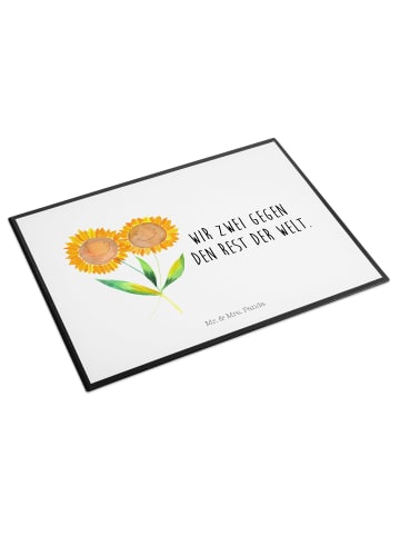 Mr. & Mrs. Panda tischschutz Blume Sonnenblume mit Spruch in Weiß