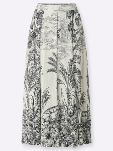 Heine Druck-Rock in ecru-schwarz-bedruckt