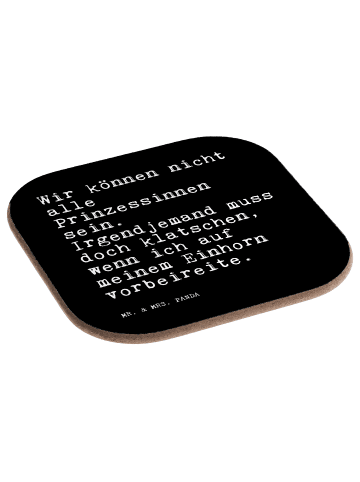 Mr. & Mrs. Panda Tassen Untersetzer Wir können nicht alle... mit... in Schwarz