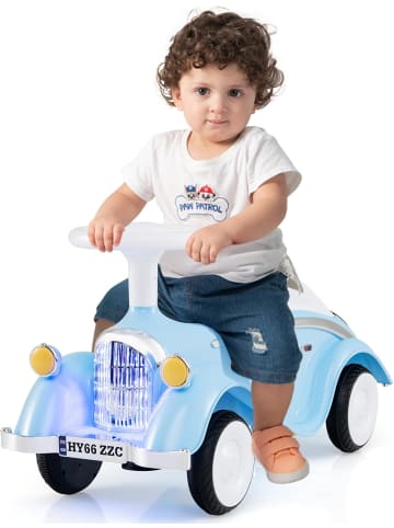 COSTWAY Rutschauto mit Lenkrad in Blau