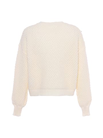 faina Damen Pullover Mit Perlen in WOLLWEISS