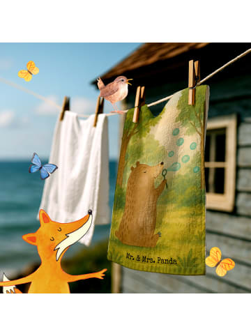 Mr. & Mrs. Panda Gästehandtücher Bär Seifenblasen Design ohne Sp... in Weiß