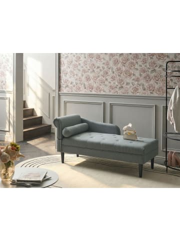 Beliani Chaiselongue YVOIRE in Grün/Schwarz - (W) 68 x (H) 72 x (L) 151 cm