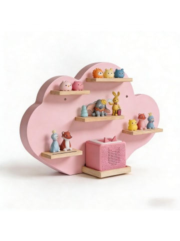 relaxdays Toniebox Regal "Wolke" in Rosa - (B)61 x (H)40 x (T)17 cm