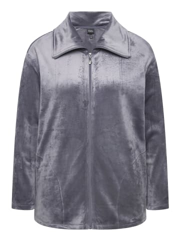 Ulla Popken Sweatjacke in dunkelgrau