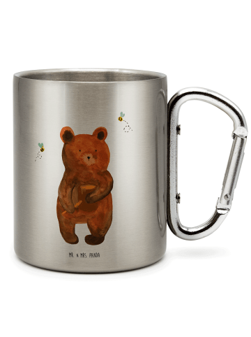 Mr. & Mrs. Panda Tasse Bär Honig ohne Spruch in Silber