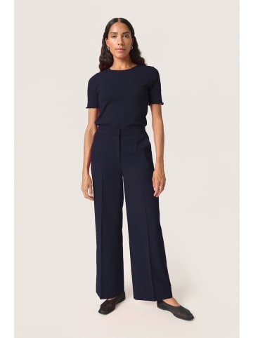 Soaked in Luxury Casual Hose SLCewtona Lockere Passform in Night Sky