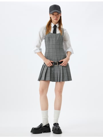 KOTON Kleid in Grau Karomuster