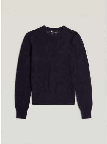 Pointelle Knit Pullover osaka blue