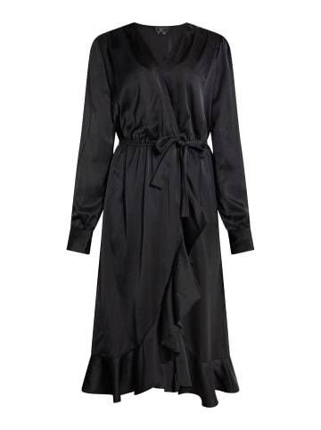 faina Midi Langarmkleid in Schwarz