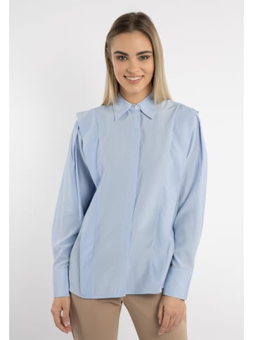 DreiMaster Damen Langarmbluse in Hellblau