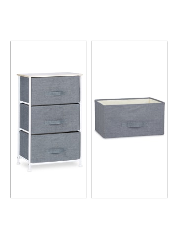 relaxdays Regalsystem in Grau - (B)45 x (H)73 x (T)30 cm