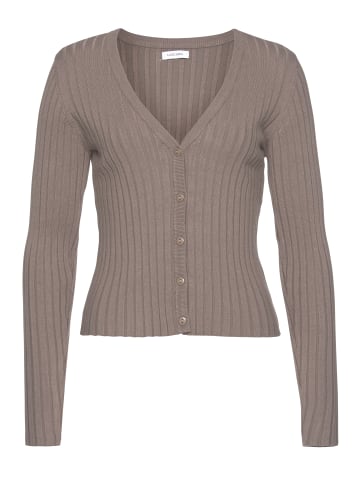 LASCANA Strickjacke in taupe