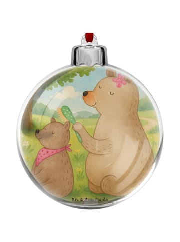 Mr. & Mrs. Panda Plastik-Weihnachtskugel Bär Kind Design ohne Sp... in Weiß