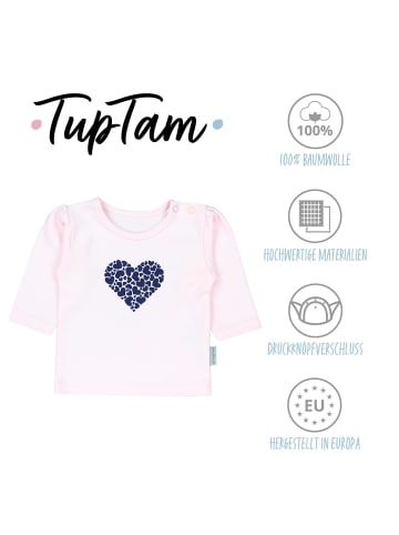 TupTam Baby Mädchen Langarmshirt 5er Set in rosa/blau