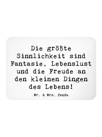 Mr. & Mrs. Panda magnet Spruch Sinnlichkeit und Freude mit Spruch in Weiß