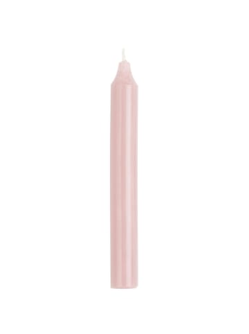 IB Laursen Rustikale Stabkerze 18 cm | Ø 2,2 cm in hellrosa