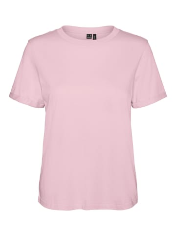 Vero Moda 2er Pack Basic T-Shirt VMPAULA in Blau-Rosa